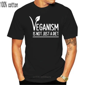 Памук Летни Мъжки Летни Потници Тениски Тениска Happy Вегетариански T-Shirt Битник T Shirt