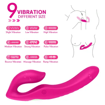 VATINE Dual Motors страпон вибратор вибратор от секс играчки за жени лесбийки G-spot масажор клитора Вагина стимулатор, анални вибратори