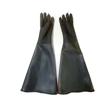 Гумени черни пясъкостройно ръкавици шарени абразивни пясъкостройно ръкавици за взривни кабинет 65x30cm