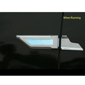 EANOP Universal CAR led Light 3in1 12V Auto Fender Lamps Running Turn Signals Parking light Blue/Yellow/color White
