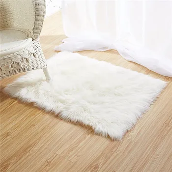 Yooap(50x150 см)изкуствен вълнен килим alfombra мека дълга коса Декоративна възглавница стол разтегателен хвърли едно одеяло овча кожа стил килим-бял