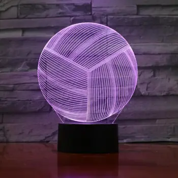 3D лампа спортен волейбол е най-добрият подарък за децата атмосфера сензорен екран сензор led night light лампа за вътрешно декориране