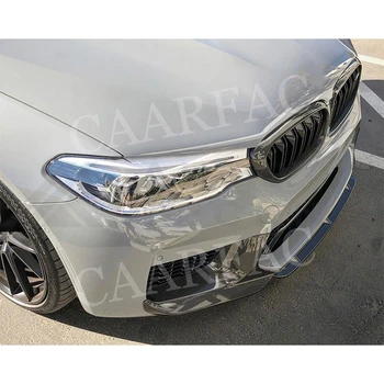 За F90 M5 Carbon Fiber Front Lip Splitters клапи спойлер за BMW 5 Series F90 M5 2018 2019 главоболие броня капак на брадичката, от стъклени влакна