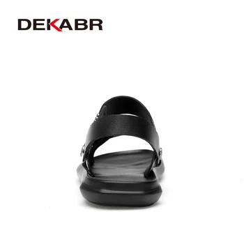 DEKABR 2021 нов пристигане мода лято естествена кожа плаж Мъжки обувки-високо качество на кожени джапанки мъжки сандали размер 38-45