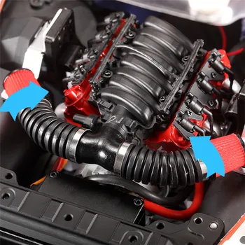 Имитация на всмукателната тръба на двигателя V86.2Л LS3 двойна грибовидная корона плесневая плоча конектор на въздушния филтър DJC-0680 за RC Car САМ Acc