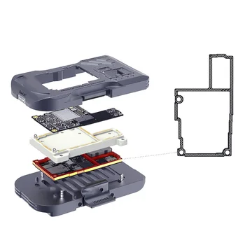 Qianli isocket ПХБ Testing Fixture For IPhone 11 11PRO PRO Max Motherboard Function Test Jig MainBoard Layered Testing Frame