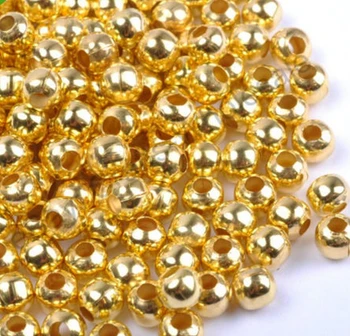 Hotsale 6 мм 1000 бр. златен цвят мъниста гривна САМ втулка изводи Кристал Crystal