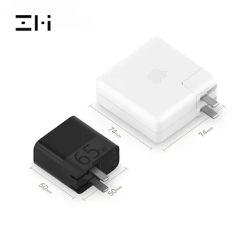 ZMI 65W c usb PD зарядно устройство за xiaomi mi notebook pro huawei Samsung macbook Power Adapter бързо зареждане за iPhone x ipad US plug