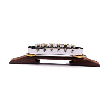 Archtop джаз китара мост със златни ролетни седлами Rosewood Б-23
