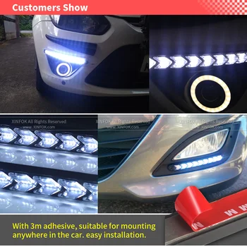 1 чифт автомобили Switchback led дневни светлини за движение светлина за Toyota Corolla, Camry 40 Rav4 ChR Hilux Auris Avensis Celica Supra