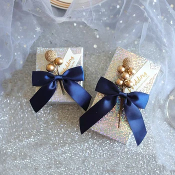 50шт сватба, булчински душ събитие, рожден Ден парти на булката подаръци кутии потребителски златни хартиени шоколадови бонбони персонализирани благоволението на скоростната