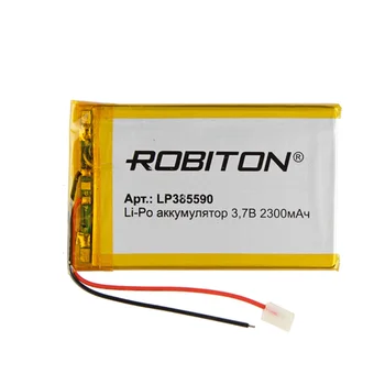 Литиево-йонна полимерна батерия lp385590 robiton, Li-Pol prism с защитна схема