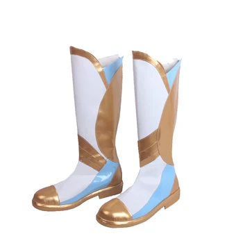 Cosplaydiy She-Ra: Princess Of Power cosplay Принцеса Адора костюм златисто-бели обувки подпори дамски ботуши Хелоуин по поръчка