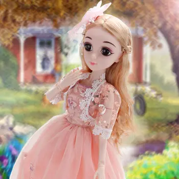 Нов 45 см Bjd кукла 20 движими съчленени с аксесоари САМ обличам принцеса рокля мода дрехи, кукли, играчки, подаръци за момичета