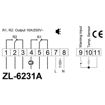 ZL-6231A, 4 бр. лот, контролер за инкубатор, термостат с многофункционален часовник, as STC-1000, STC 1000, XH - W3001, W1209 + TM618N