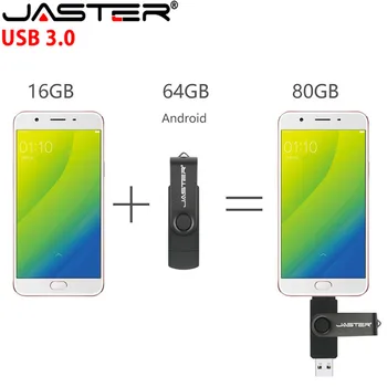 JASTER USB 3.0 flash Drive 8GB 16GB 32GB Pendrive Meta OTG USB 2.0 Flash Стик външен диск за смартфон