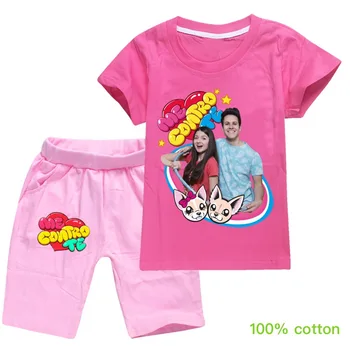 Бебешки момчета бебе момиче облекло децата с къс ръкав карикатура Me Contro Te памук тениска потник+шорти комплект дрехи