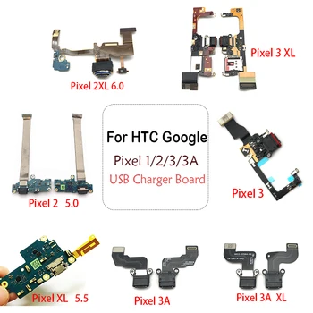 За HTC Google Pixel 2 3 3A XL докинг конектор Micro USB зарядно устройство, кабел за зареждане на пристанището гъвкав кабел такса с микрофон резервни части