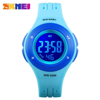 Детски часовник LED Sport Style детски дигитални електронни часовници Boy Girl Fashion Children Cartoon 50М Waterproof Watch SKMEI