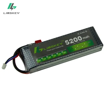 Limskey Power 7.4 V 5200mAh Lipo Батерия 2S 30C Battery 2S LiPo 7.4 V 5200 mAh 2S 30C 1P литиево-полимерна батерия за кола RC