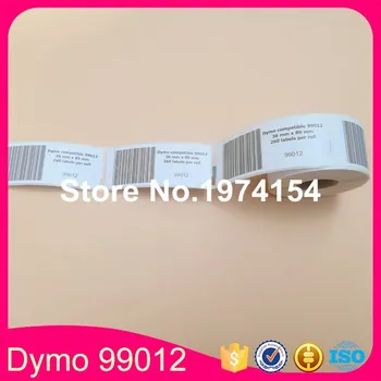 6 ролки Dymo съвместим 99012 издател 36 мм * 89 мм 260 бр. / ролка съвместимост за LabelWriter400 450 450Turbo принтер SLP 440 450