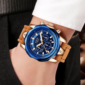 2020 LIGE мъжки часовници марка луксозни сини кварцови часовници мъжки ежедневни кожа военни водоустойчиви спортни ръчни часовници Relogio Masculino