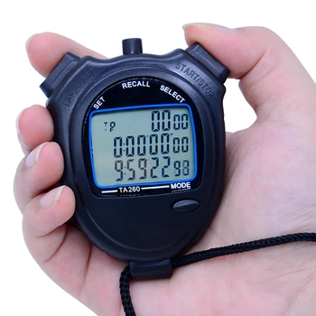 Спортен часовник 3 реда по 60 канала, лека атлетика хронометър студентски треньори електронен маса TA260