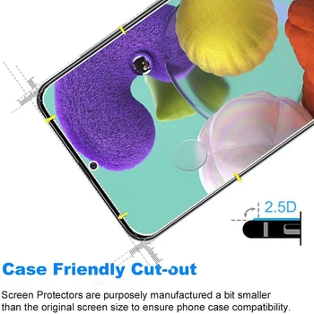 Samsung Samsung Galaxy A51 A71 защитно фолио за екрана 9h 2.5 D телефон в рамките на защитен стъкло за Samsung A51 A71 Glass