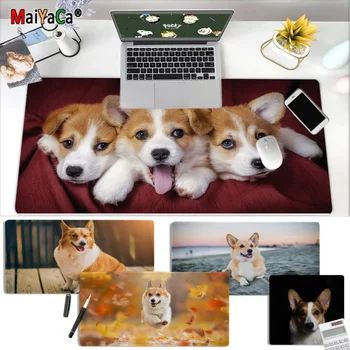 MaiYaCa нов дизайн corgi куче геймър играе подложки подложка за мишка Безплатна доставка Голяма подложка за мишка, клавиатура, подложка