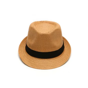 Шапка за мъже европейската и американската мода солнцезащитная шапка дамски британската ретро джаз шапка джентльменская шапка анти Хо сламена шапка