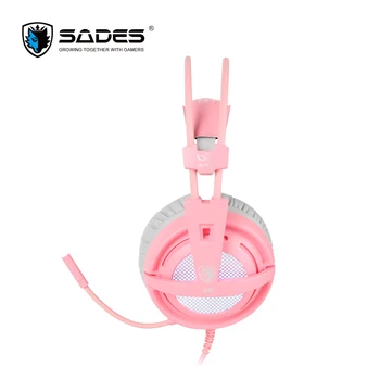 SADES A6 USB Gaming Headphones Professional Over-Ear Game Headset 7.1 Surround Sound кабелен микрофон за компютър PC Gamer
