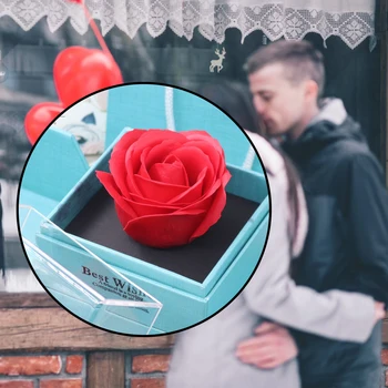 Роза Box Set ковчег за бижута, изкуствена Безсмъртно цвете, подарък за рожден Ден, Деня на майката, Деня на Свети Валентин подарък любовта артефакт