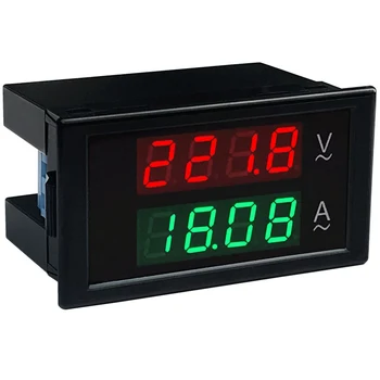 DL69-2042T AC 100A 0-500 ба LCD дигитален дисплей амперметър машина за висока точност на амперметър с червен зелен шрифт работно напрежение 110-220 В