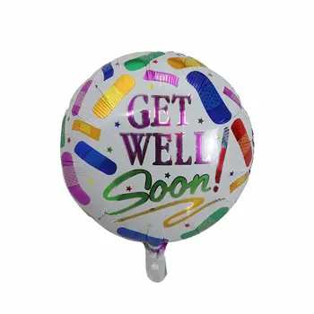 18-инчов през цялата выздоравливайте в скоро време на печат балон най-добри пожелания фолио гелиевые топки въздушен Глобус украса на партията доставка на детски играчки