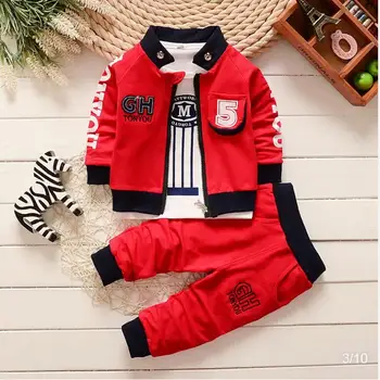 BibiCola New Spring Autumn Baby Boy Clothing Sets Детски Дрехи Set момчетата най-високо качество памук с дълъг ръкав тениски+панталон спортен костюм