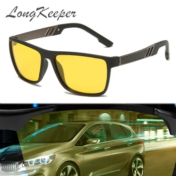 LongKeeper TR90 очила за нощно виждане мъжки Спорт шофиране поляризирани слънчеви очила Жени антибликовые жълти лещи очила с UV400 Okulary