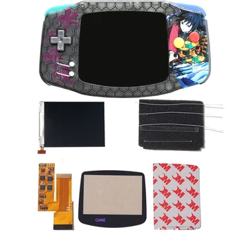 UV отпечатани обичай корпус с IPS V2 Screen Комплекти за GBA Backlight V2 LCD High Brightness Adjustment For Gameboy advance