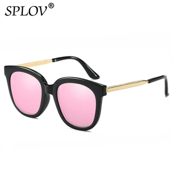 SPLOV 2018 Нов поляризирана Котешко око Слънчеви очила луксозни жените марка дизайнер огледални слънчеви очила ретро дамски слънчеви очила Oculos De So