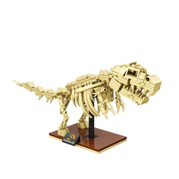 Градския музей на динозаврите Джурасик фосили блок комплект 3D DIY мини-тиранозавър рекс Rex мозайка строителство тухла играчка за деца