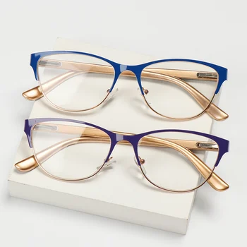 Очила за четене на жените и мъжете ретро половината от рамката на очила за далекогледство анти-умора прозрачни лещи очила за далекогледство Diopter + 1.0~+3.5
