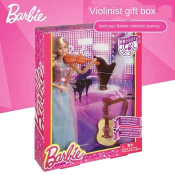 Оригинален Барби сватбената рокля на кукла Цигулка набор от модата играчки за момичета Принцеса гама от Bonecas кукли Барби подаръци за Рожден Ден