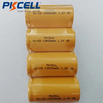 10 X PKCELL C Size NiCd Ni-Cd акумулаторни батерии 3000mAh 1.2 V Battery Cell Flat Top