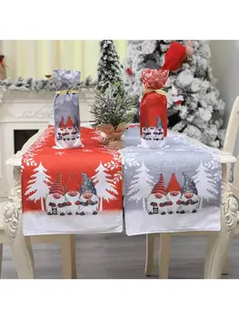 Коледен шведски Джудже Table Runner покривка Placemat Home Wedding Decoration 77UD