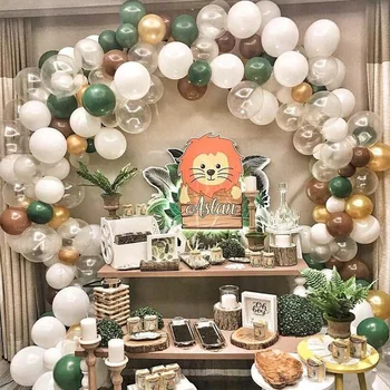 119 бр. фасул зелен балон венец арка комплект ретро цвят балон набор от Сватба, Рожден Ден украси Baby Shower хелий Globos