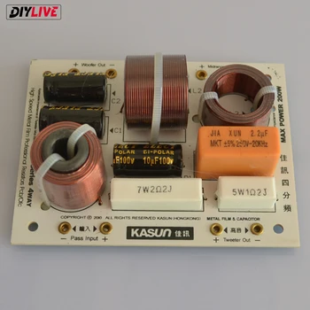 DIYLIVE KASUN L-480C 2 трипътен, 4-динамични блокове (high + medium +2 * bass) hi-fi домакински говорител Audio Jiasun Divider filter