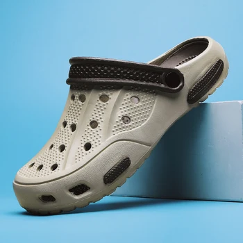2020 лято мъжки чехли обувки Крокодил мода плаж сандали случайни плоски приплъзване на джапанки мъжете кухи обувки, сандали и чехли
