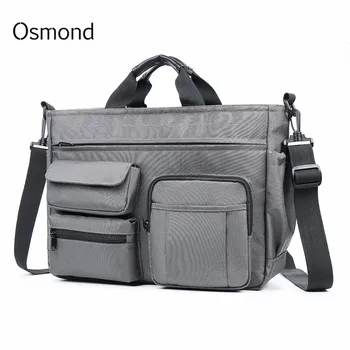 Osmond мода офис чанти за мъже найлон водоустойчива портфейл 14 инча лаптоп чанта мулти-джоб мъжки бизнес чанти пратеник