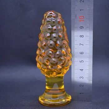 Кристален вагина анален вибратор със стъклен анален накрайник изкуствен мъжки пенис мастурбатор продукти за възрастни секс играчки за жени, мъже гейове