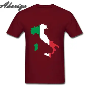 Лятото на 2019 флаг на Италия италианска мъжка тениска цвят диверсифициран ежедневни памучни дишаща тениска homme свободен пуловер тениска