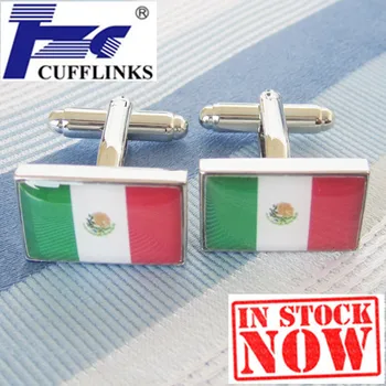 Мексико Флаг Копчета За Ръкавели 2 Чифта-Безплатна Доставка